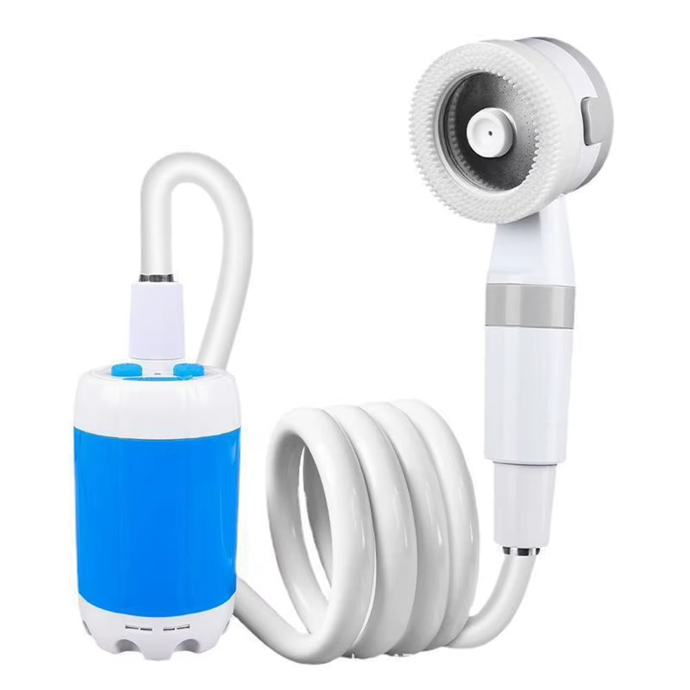 Upgraded Portable Camping Shower Pump with Digital Display - 4000mAh Rechargeable Electric Shower for Beach, Dormitory, and Outdoor Adventures
