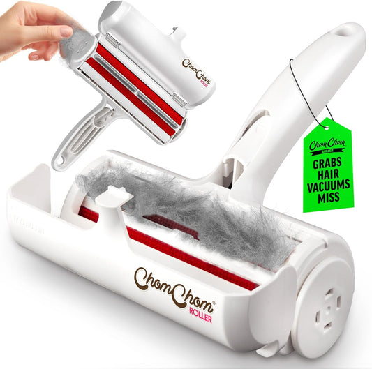 Ultimate Pet Hair Remover - Eco-Friendly Reusable Lint Roller for Furniture, Carpets, and Bedding - Perfect for Cat & Dog Owners (White)