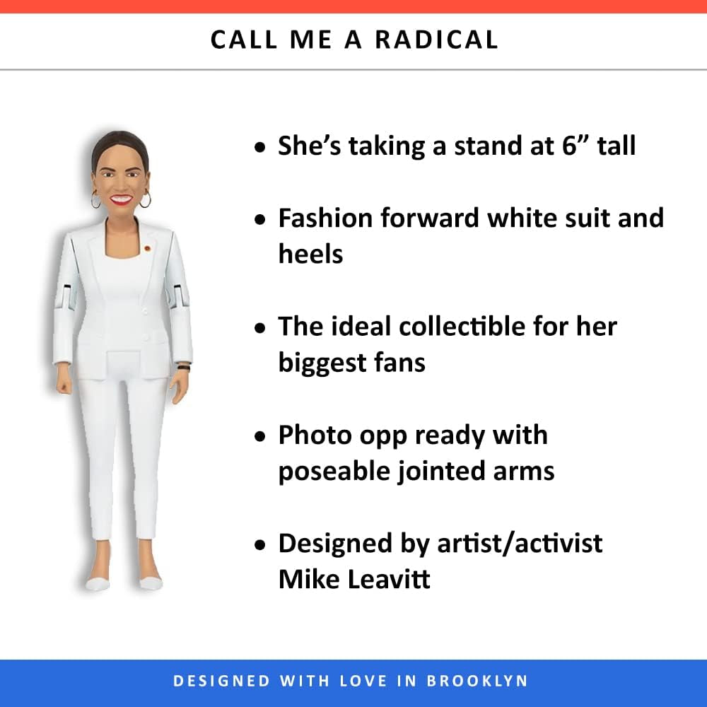 Alexandria Ocasio-Cortez Real Life Political Action Figure: US Female Representative AOC Collectible Figurine Perfect for Collectors, Gag Gift, Funny Idea & Souvenirs