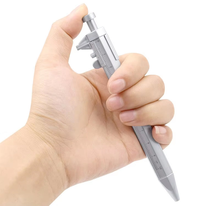 Multifunctional Caliper Pen - 0.5mm Ballpoint & Gel Ink Creative Stationery
