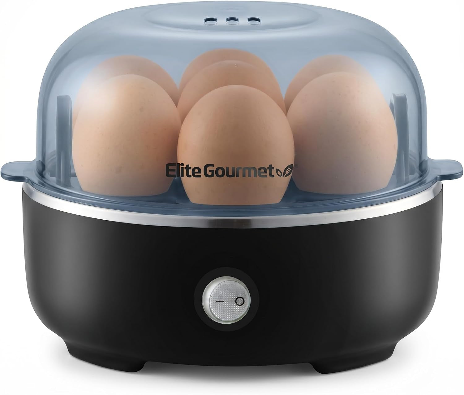 Easy Egg Cooker EGC115B - Perfectly Cook 7 Eggs to Soft, Medium, or Hard-Boiled with Auto Shut-Off & Measuring Cup - BPA Free, Classic Black