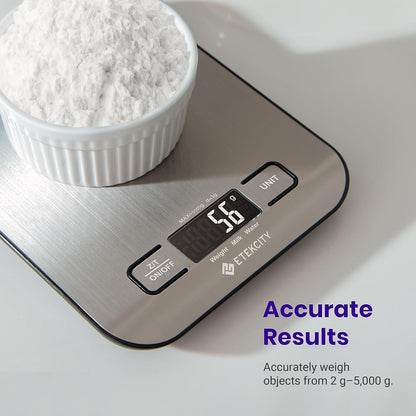 Digital Kitchen Scale – Compact Food Scale for Baking, Meal Prep & Cooking