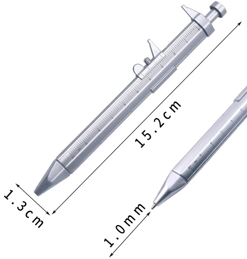 Multifunctional Caliper Pen - 0.5mm Ballpoint & Gel Ink Creative Stationery