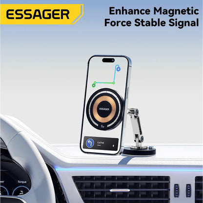 Essager 15W Magnetic Wireless Car Charger & Phone Holder for MagSafe iPhone 15/14/13 Pro Max - Fast Charging & Easy Mounting