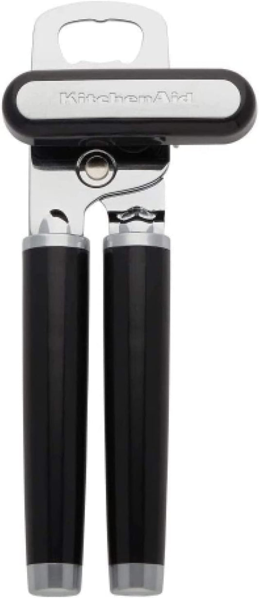 Kitchenaid Classic Multifunction Can and Bottle Opener - Effortless Use with Razor Sharp Stainless Steel and Ergonomic Soft Grip Handles in Sleek Black