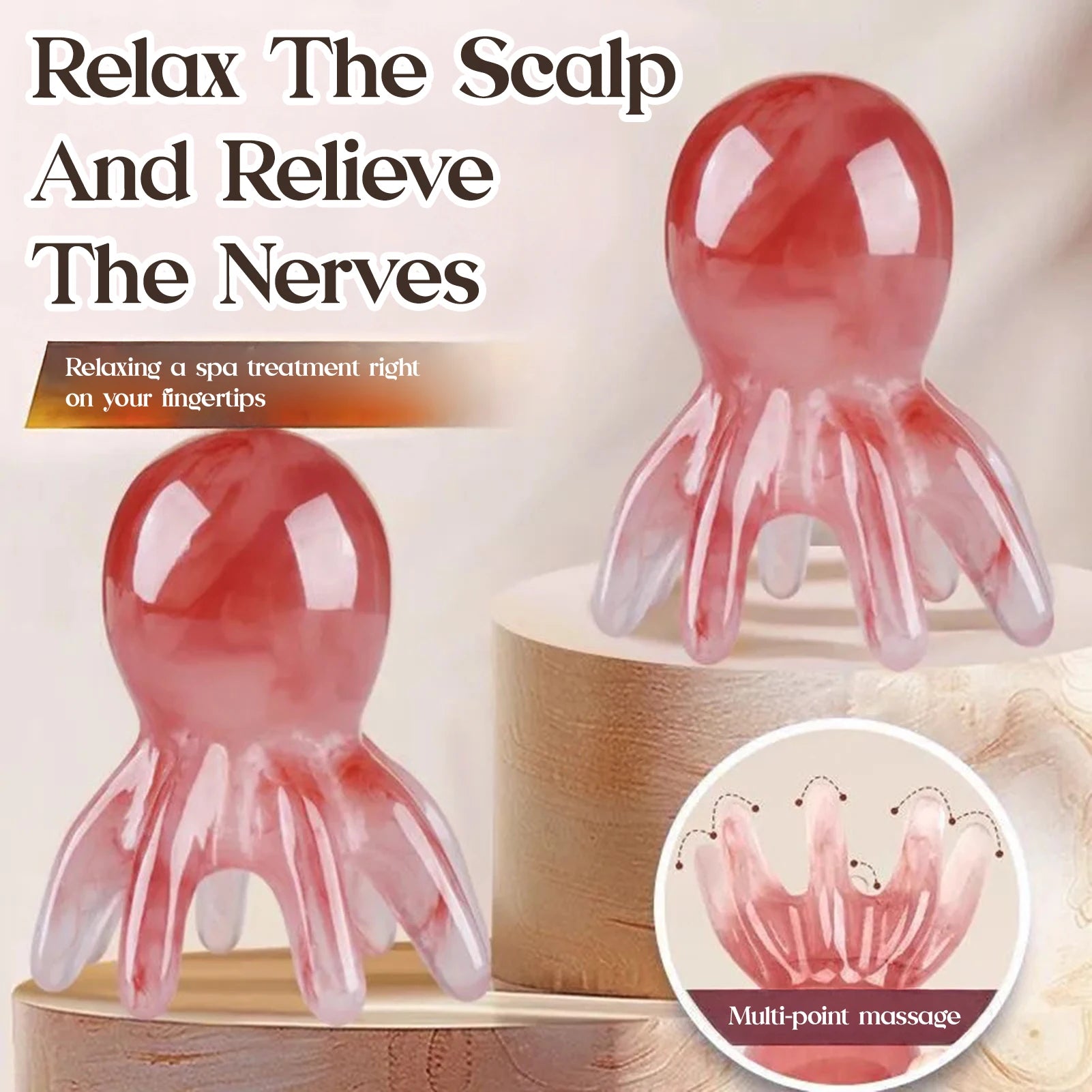 Octopus Shape Scalp Massage Comb - Relax and Rejuvenate Anywhere!