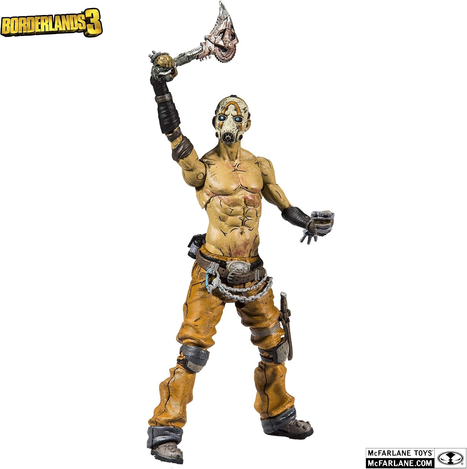 Borderlands 3 Psycho 7-Inch Action Figure — 12+ Points of Articulation, Buzz Axe Accessory, Borderlands 3 Window Box Packaging