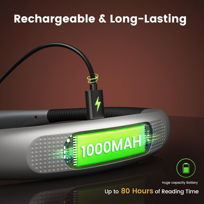 Illuminate Your Reading Experience with the Versatile 3-Color & 6-Brightness Rechargeable Neck Light - Perfect for Avid Readers, Knitters, and Campers!