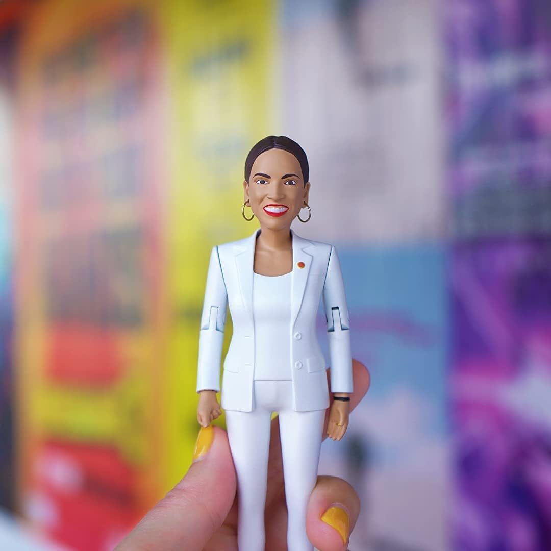 Alexandria Ocasio-Cortez Real Life Political Action Figure: US Female Representative AOC Collectible Figurine Perfect for Collectors, Gag Gift, Funny Idea & Souvenirs