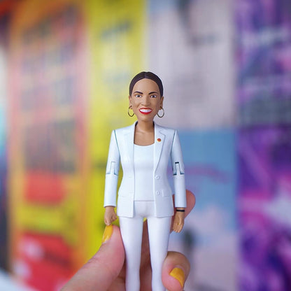 Alexandria Ocasio-Cortez Real Life Political Action Figure: US Female Representative AOC Collectible Figurine Perfect for Collectors, Gag Gift, Funny Idea & Souvenirs