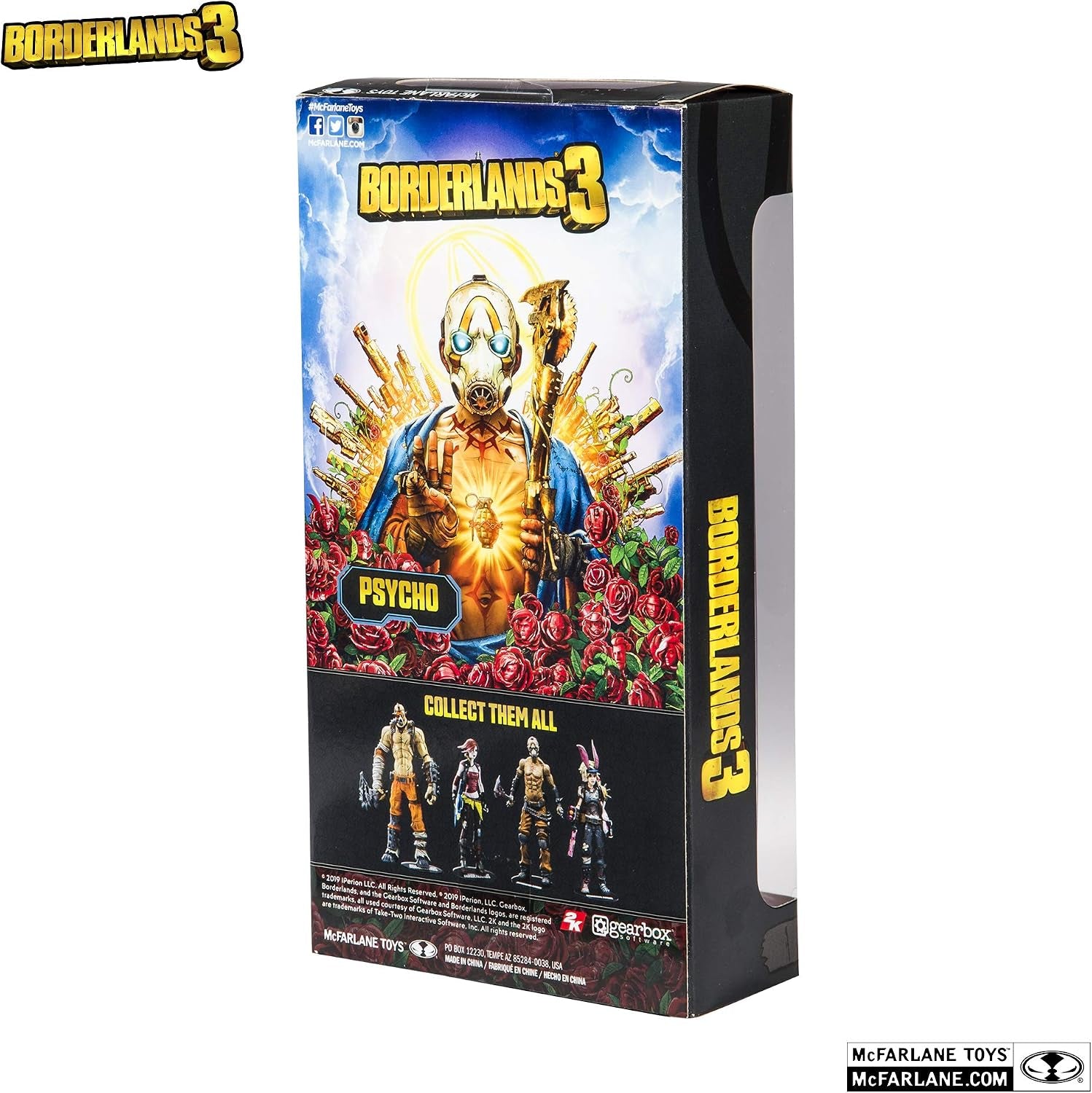 Borderlands 3 Psycho 7-Inch Action Figure — 12+ Points of Articulation, Buzz Axe Accessory, Borderlands 3 Window Box Packaging