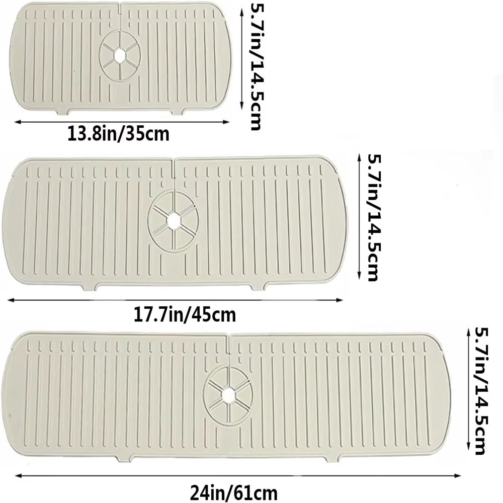 Silicone Sink Splash Guard and Drain Mat - Protect Your Kitchen & Bathroom Countertops!