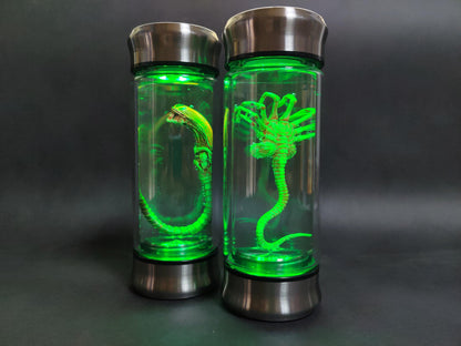 Glowing Alien Specimen Jar – Sci-Fi Creature Display Prop