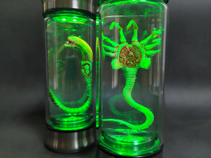 Glowing Alien Specimen Jar – Sci-Fi Creature Display Prop